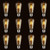 ASOKO LED Dimmable Vintage Edison Led Bulbs 6W Antique Style, 2300K Warm White (Amber Gold Glass), ST64, E26 Base (2300K-6W-12PCS)