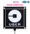 RUN HELIX Uber Sign Light Uber Logo Uber EL Car Sticker Glow Light Sign Decal On Window with USB Powered Uber Lyft LED Light Sign Decal Sticker on Car Windows for Rideshare Driver