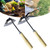 2Pcs Garden Hoe Tools, All-Steel Hardened Hollow Hoe, Garden Weed Puller, Sharp Garden Weeding Tools, Hand Hoe Gardening Edger Weeder Tool for Patio Weeding,Soil Loosening,Farm Planting(Wooden Handle)