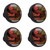 4pcs Cabinet Door Knobs Soccer Ball Football Black Pulls Handles Cupboard Handles Drawer Wardrobe