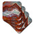 3D Rose Mexican Crazy Lace Agate Soft Coasters, Multicolor