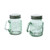 Mason Jar Salt and Pepper Shaker - Clear Glass Green