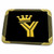 3dRose King, queen crown, rich frame. Yellow on black.... - Dish Drying Mats (ddm-325341-1)