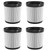 Leemone HEPA Filter Compatiable with Fabuletta FSV101, FSV001 24 Kpa Cordless Stick Vacuum Cleaners Series(4 Pack)