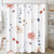 Gibelle Watercolor Floral Shower Curtain, Coral Beige Flower Shower Curtain for Bathroom, Modern Minimalist White Waterproof Fabric Shower Curtain Set with Hooks 72x72 Inch