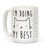 LookHUMAN I'm Doing My Best White 15 Ounce Ceramic Coffee Mug