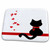3dRose Pet Lovers Red Hearts Black Kitty Cat - Dish Drying Mats (ddm-164791-1)