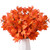 EREFAS Artificial Maple Leaves Branches with Pumpkins Fall Maple Leaf Stems Thanksgiving Decor for Home Kitchen Table Centerpieces Decoration ( Red, 12Pcs )