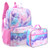 Fenrici Backpack and Lunch Bag Gift Set for Girls and Teens, School Bag and Insulated Lunch Box, Pink Pastel Tie Dye