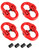 QWORK G80 Alloy Steel Hammerlock Coupling Link Connecting Link, 1/2", Red Painted, 12000 lbs Working Load Limit, 4 Pack