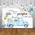 Lofaris Little Pumpkin Boy Baby Shower Photography Backdrops Props Fall Autumn Blue Floral Prince Baby Shower Party Decoration Car Gold Balloon Flowers Photo Studio Booth Background Banner 5x3ft