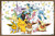 Trends International Pokemon - Pikachu, Eevee, And Its Evolutions Wall Poster, 22.375" x 34", Bronze Framed Version