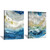 Abstract Painting Canvas Wall Art: Blue Picture Hand Painted Artwork for Living Room (24'' x 18'' x 2 Panels)