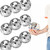 ANTQUE 9 PCS Disco Ball Cup with Straws, Tumbler Disco Flash Ball, Cocktail Cup Silver Spherical Cup with Lid and Straw Wine Glass Drinking Syrup Tea Bottle for Nightclub Bar Party (Silver)