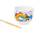 Silver Buffalo Sanrio Hello Kitty and Friends Rainbow Ceramic Ramen Rice Bowl with Chopsticks, 20 Ounces, White/Multi