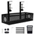 Under Desk Cable Management Tray, Desktop Cable Management Rack with Clip, No Drill Under Desk Wire Management Box for Office, Home - No Damage to Desk