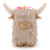 Upltowtme Highland Cow Gnomes with Flowers Cream Scottish Tomte Decor Table Centerpieces Farmhouse Nordic Dwarf Home Decoration Calf Gnome Herd Collection Gift for Her Set of 1