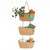 OrganiHaus Woven Hanging Baskets for Organizing | 3-Tier Hanging Wall Basket for Storage | Boho Nursery Closet Organizer | Wall Mounted Basket | Over The Door Storage Basket for Closet Decor - Honey