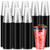 100 Pcs 16oz Disposable Cups Rimmed Plastic Cups Disposable Wine Glasses Clear Plastic Tumblers with Rim Plastic Cocktail Cups for Birthday Wedding Graduation Party (Black)