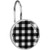Shower Curtain Hooks, Farmhouse Bathroom Decor Accessories Set, Decorative Shower Hooks Metal Rustproof, Lattice Buffalo Plaid Grid Check Classic Vintage White Black