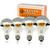 KarlunKoy Half Chrome LED Edison Bulb 6W(60W Equivalent) Dimmable Edison Light Bulb G80/G25 Globe Shape Decorative Half Silver Reflected Bulb 2700K Soft White E26 for Wall Sconce Chandelier,4 Pack