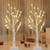 2-Pack 2FT Lighted Birch Tree for Home Decor, Birch Christmas Tree with 48 LED Lights, Battery Operated Tabletop Artificial Tree Light for Indoor Bedroom Wedding Holiday DIY Decorations (Warm White)
