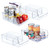 Clear Plastic Pantry Organization and Storage Bins with Dividers, Perfect for Kitchen Storage bins Organizer, Fridge Organizer Plastic Bins, Pantry Organization and Storage Bins, Cabinet Organizers