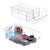 Clear Plastic Pantry Organization and Storage Bins with Dividers, Perfect for Kitchen Storage bins Organizer, Fridge Organizer Plastic Bins, Pantry Organization and Storage Bins, Cabinet Organizers