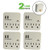 4 PACKS 3-Outlet Surge Protector Wall Tap with 2 USB Inputs 300 Joules ETL Listed