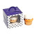 Purple Polka Dot Cupcake Boxes With Handle - Solid Color Party Supplies & Solid Color Favor
