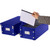 CD & DVD Storage Box - 2 Pack, Double Wide, 6.1 x 10.5 x 14 Inch Disc Holders with Lids to Store up to 330 Discs - Classic Blue
