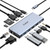 USB C Docking Station USB C 12 in 1 Hub Dual Monitor Multiport Adapter Triple Display 2 HDMI VGA Gigabit Ethernet 100W PD 4USB Ports TF/SD Audio for MacBook with Thunderbolt 3/4