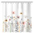 Floral Plant Fabric Shower Curtain, Spring Multi Color Flower Shower Curtains for Home Decor, Botanical Bath Curtain for Bathroom Washable, 71x71 Inch