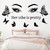 Her Vibe is Pretty Wall Decals Inspirational Wall Stickers Quotes Eyelash Eyes Wall Decal Vinyl Motivational Saying Positive Lettering Words Wall Decals for Woman Girls Bedroom Living Room Bathroom