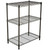 QXDRAGON 3-Shelf Storage Wire Shelves Heavy Duty 3 Tiers Standing Shelving Units Adjustable Metal Organizer Wire Rack, Black