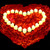 AUSAYE Valentines Decor 1000 Pieces Artificial Rose Petals with 24Pcs Heart Shaped LED Candles Flameless Romantic Love LED Tea Lights for Night Light Valentine's Day Anniversary Wedding Table Decor