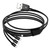 QIANRENON Micro USB B Data Cable, 4 in 1 Micro USB B Cable USB 2.0 Micro Data Cable, Multi USB Male to 4 Micro USB B Male Data Split Cord, 1.5M/4.92 ft (Black)