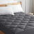 Bedsure Mattress Pad Twin Size - Cooling Cotton Mattress Cover, Quilted Fitted Mattress Topper with Deep Pocket Fits 8-21 Inch Mattress, Breathable Pillow Top, Dark Grey