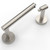 Ruacq Toilet Paper Holder Brushed Grey Double Post Pivoting Round Tissue Holders Roll Holder Hangers Toilet Paper Holders SUS 304 Stainless Steel Modern Wall Mounted