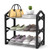 LODFHLL 3-Tier Small Shoe Rack?Metal Lightweight Shoes Shelf Multifunctional Organizer Stackable Stand Footwear Display Shelf?for Closet Hallway Entryway Living Room Bedroom (3-Tier Black Shoe Rack)