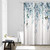 LFEEY Eucalyptus Shower Curtain, Spring Blue Leaves Shower Curtain Set for Bathroom Waterproof Fabric Watercolor Botanical Plant Butterfly Bathroom Decor with Hooks, 60x72 Inch