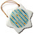 3dRose PS Chic - Image of Aqua Bronze Abstract Stripes - Ornaments (orn-274230-1)