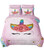SIRDO Twin Bedding Sets for Girls Pink Unicorn Bed Comforter Sets with Sheets 5 Pieces Kid Girl Bed in a Bag Soft Princess Bedding Colorful Rainbow Bed Set Washable