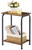 Tajsoon Small End Table with 2 Tier Storage Shelves, Small Side Table for Small Spaces, Sofa Table, Bedside Table, Small Table for Living Room, Bedroom, Sturdy Frame & Easy Assembly