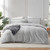 Hearth & Harbor Light Grey Duvet Cover King Size - 3 Piece King Duvet Cover Set, Soft Double Brushed King Duvet Covers with Button Closure, 1 King Size Duvet Cover 104x90 inches and 2 Pillow Shams