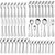68-Piece Silverware Set with Serving Utensils, Heavy Duty Stainless Steel Flatware Set for 12, Food-Grade Tableware Cutlery Set, Utensil Sets for Home Restaurant, Mirror Finish, Dishwasher Safe