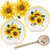 Sunflower Spoon Rest Set 3Pcs - 2 Sunflower Spoon Holder with 1 Ceramic Spoon