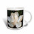 3D Rose Georgia Magnolia White Flower Two Tone Ceramic Mug, Red