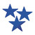 Fun Express - 9" Blue Cardboard Star Decoration (12pc) for Party - Party Decor - Wall Decor - Cutouts - Party - 12 Pieces