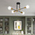Cimbely 4-Light Mid Century Flush Mount Ceiling Sputnik Semi Light Chandelier Modern Fixture Light with E26 Base for Farmhouse Kitchen Dining Room Bedroom